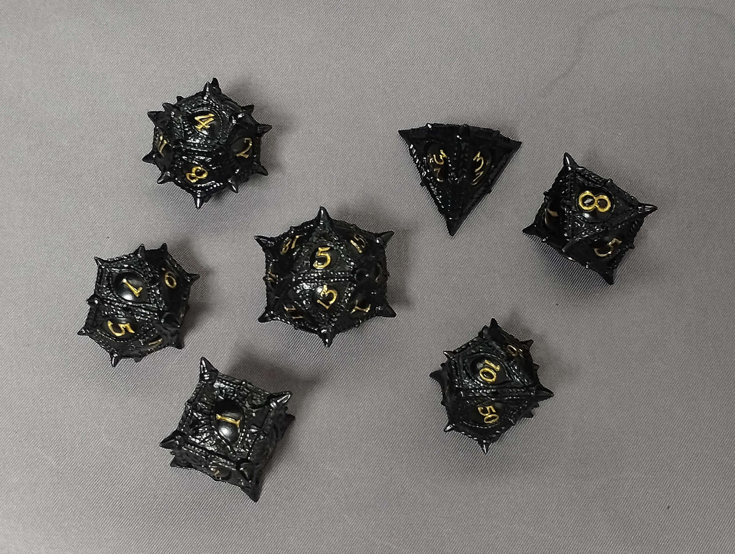 Metal Polyhedral Dice - Dragon Eye Dice Sets
