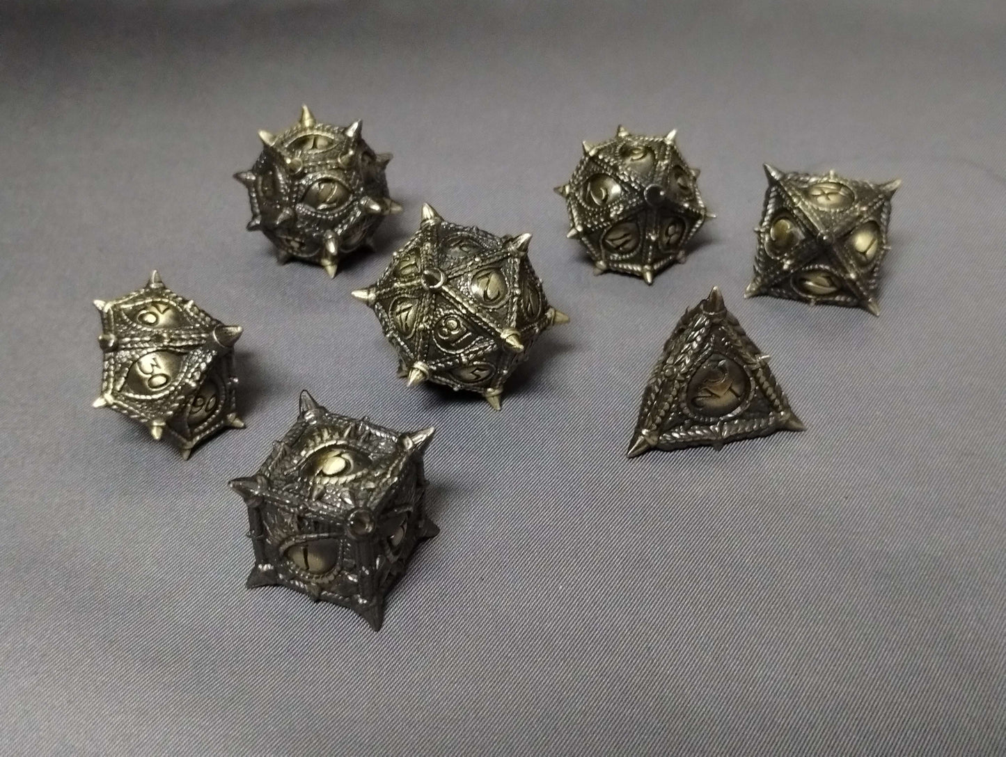 Metal Polyhedral Dice - Dragon Eye Dice Sets