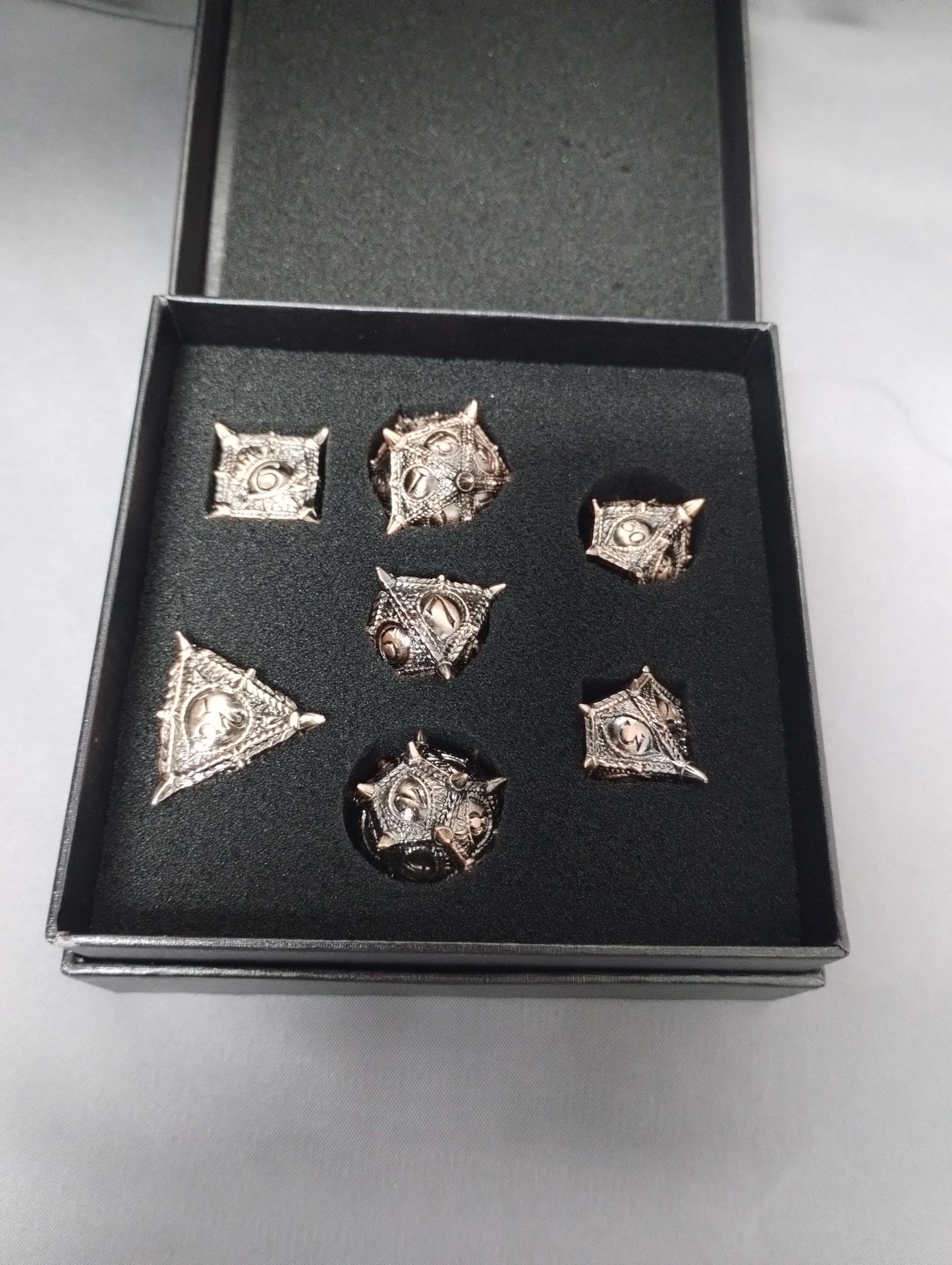 Metal Polyhedral Dice - Dragon Eye Dice Sets