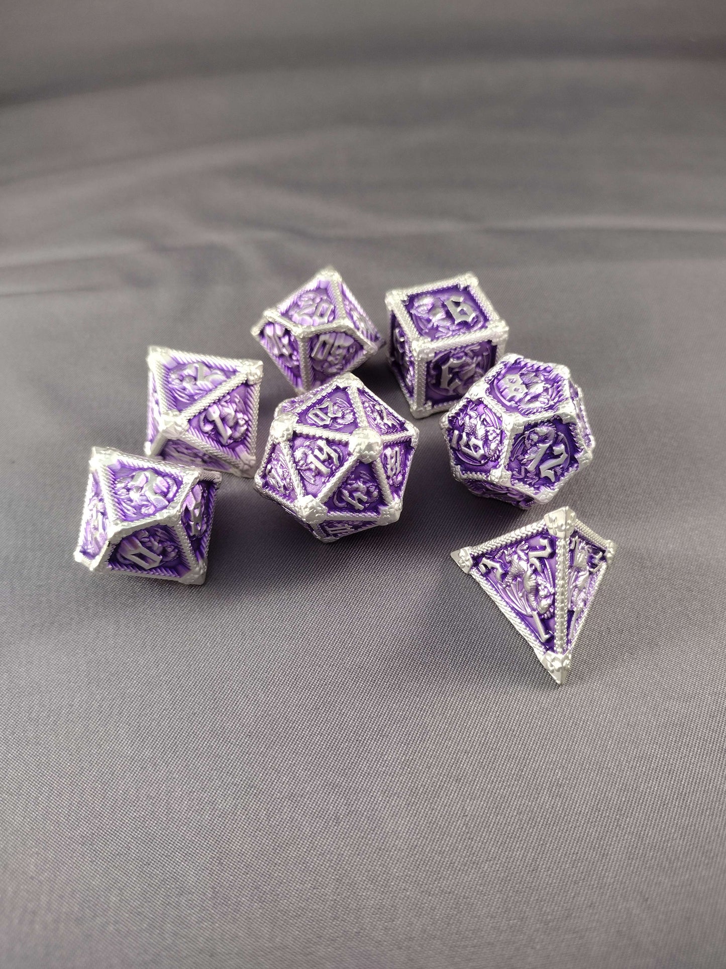 Metal Polyhedral Playing Dice Set