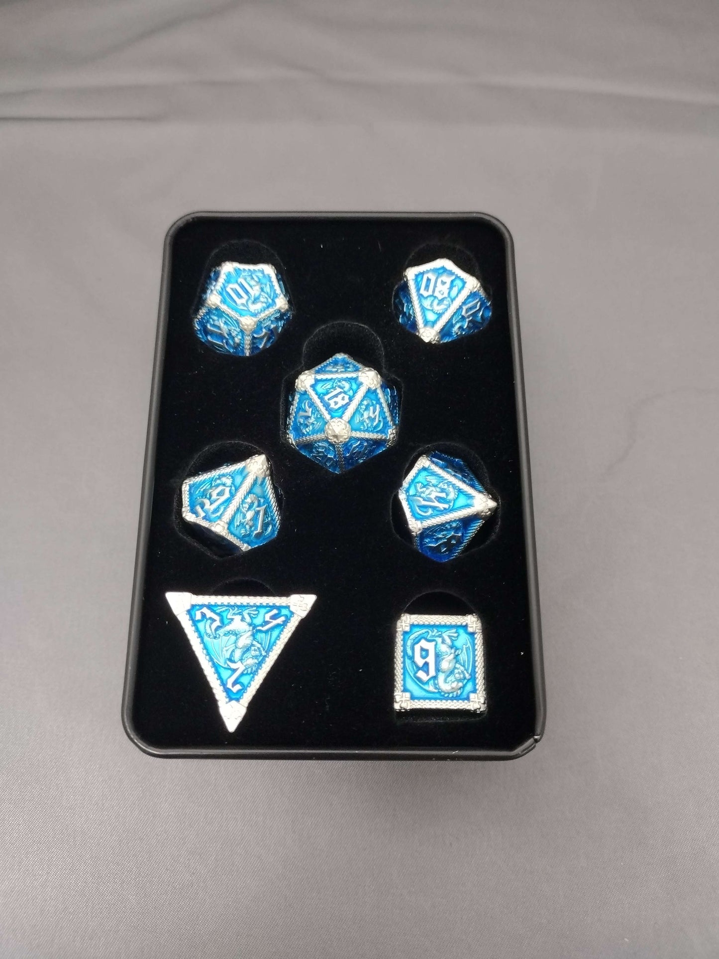 Metal Polyhedral Playing Dice Set