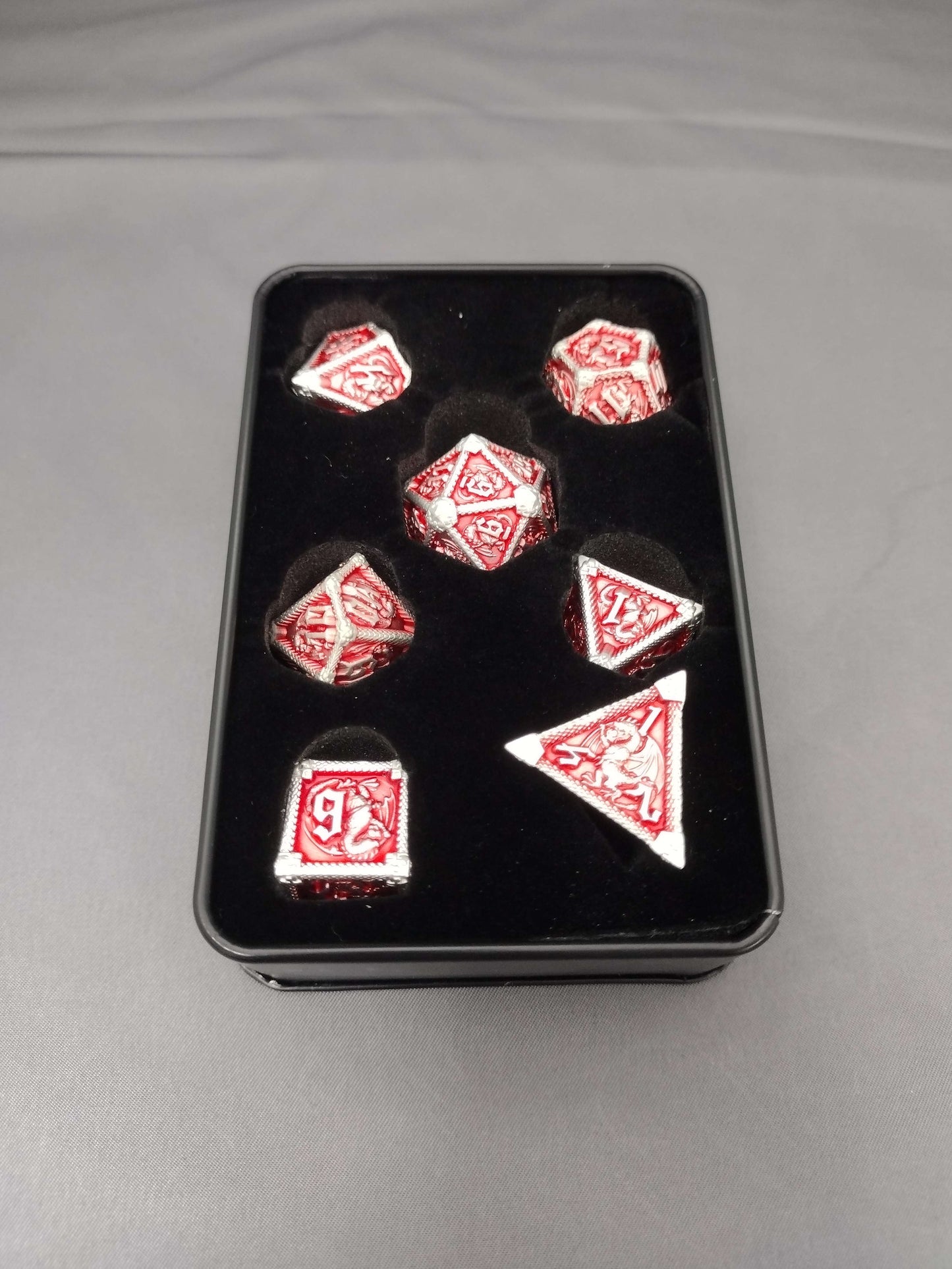 Metal Polyhedral Playing Dice Set
