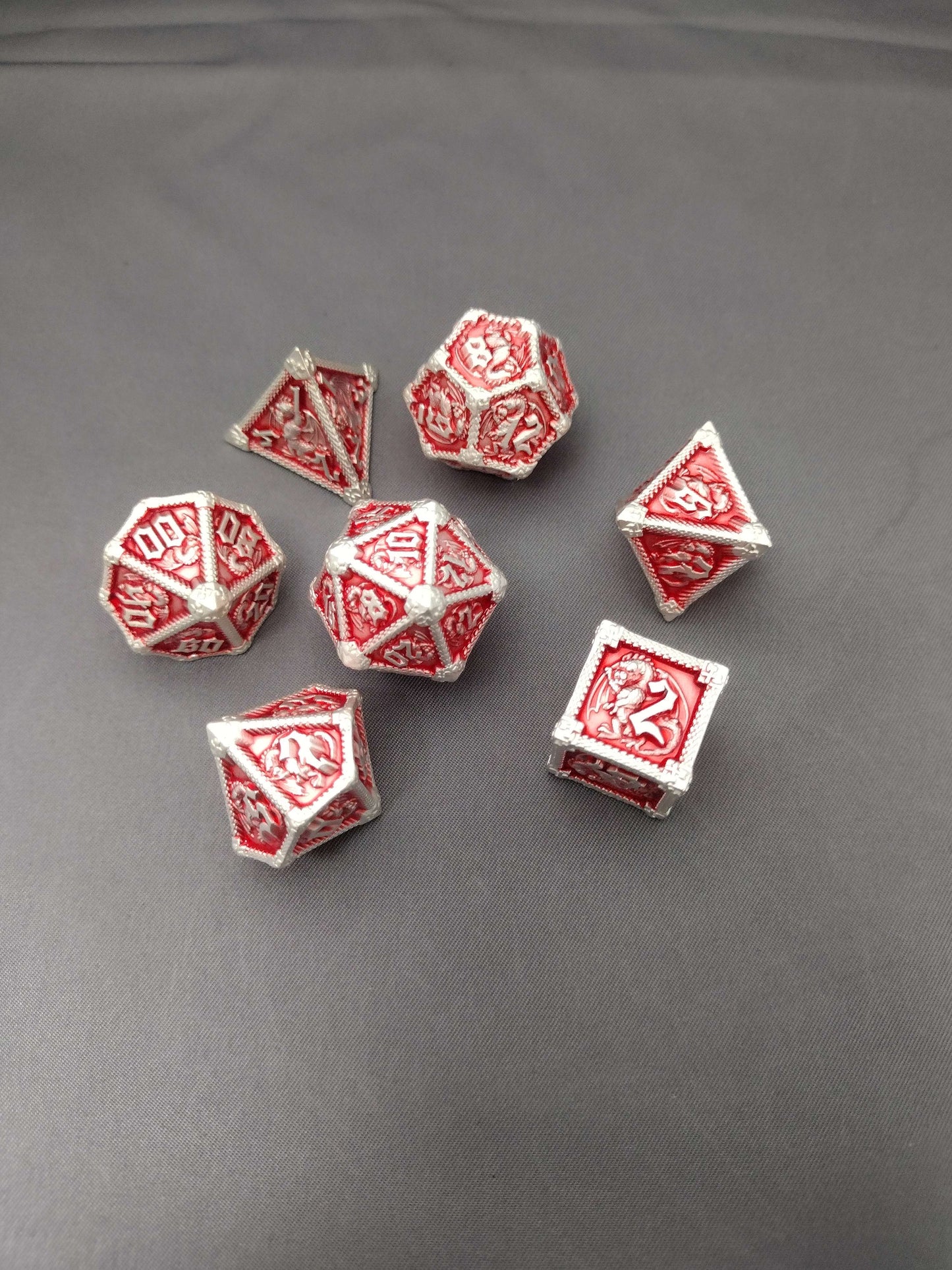 Metal Polyhedral Playing Dice Set